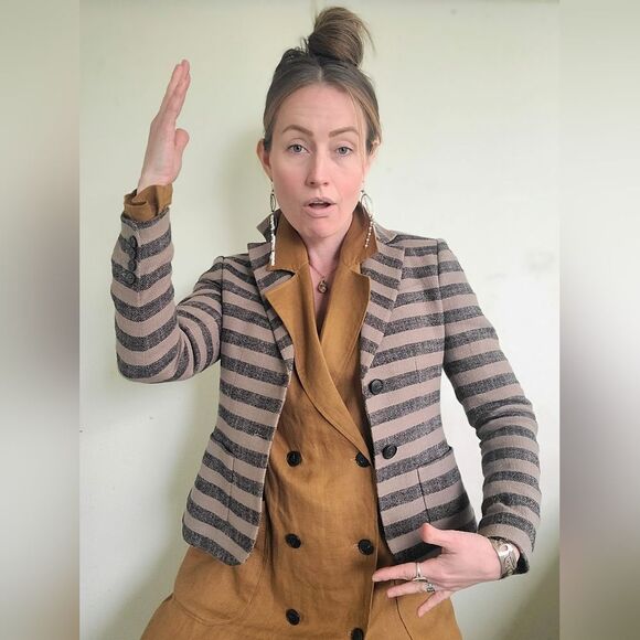 The Jigsaw Textured Cotton Linen Blazer XS - Picture 5 of 14